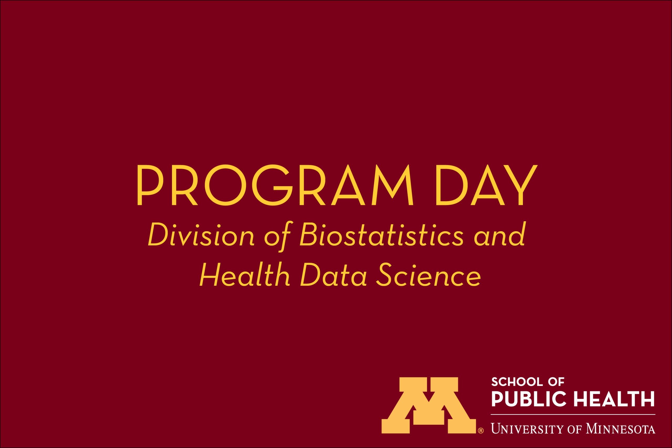 Biostatistics program day graphic