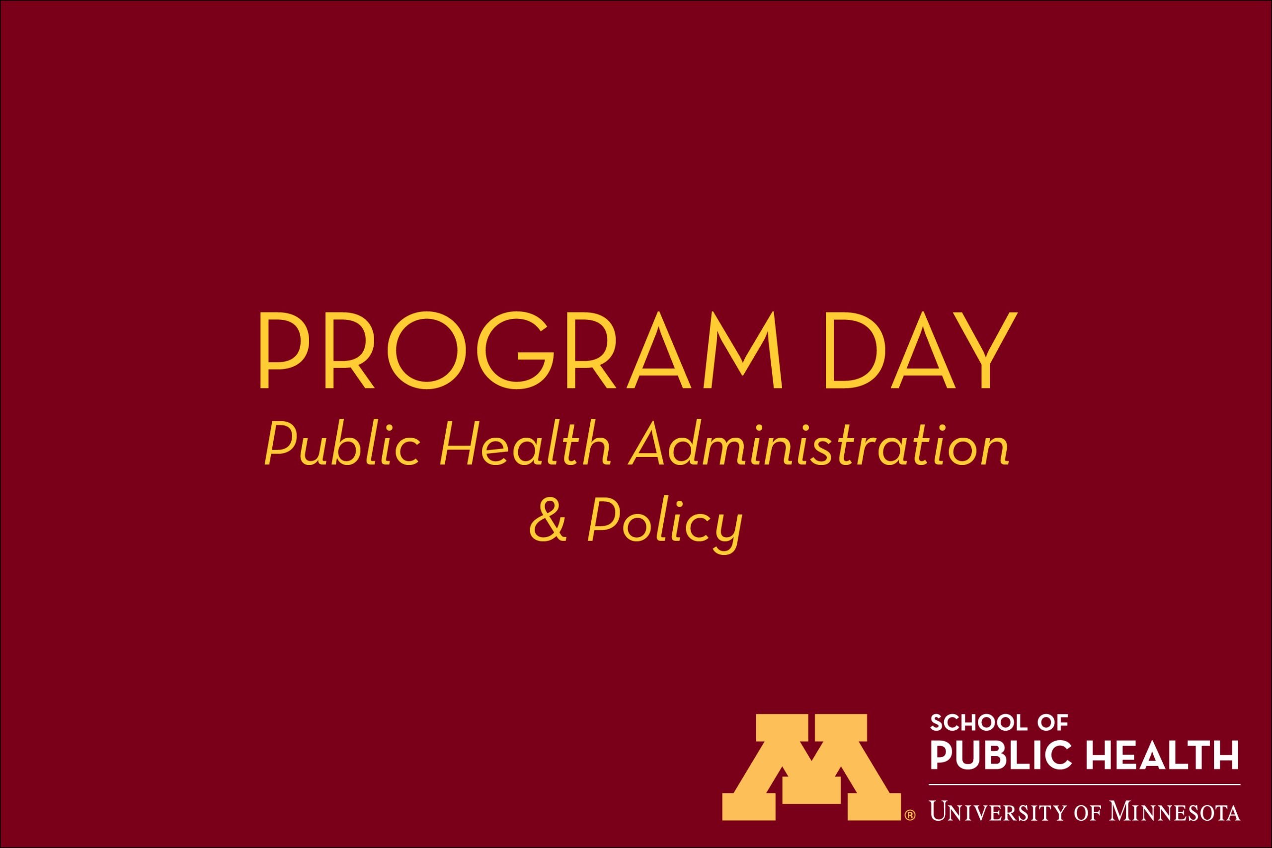 PHAP program day graphic